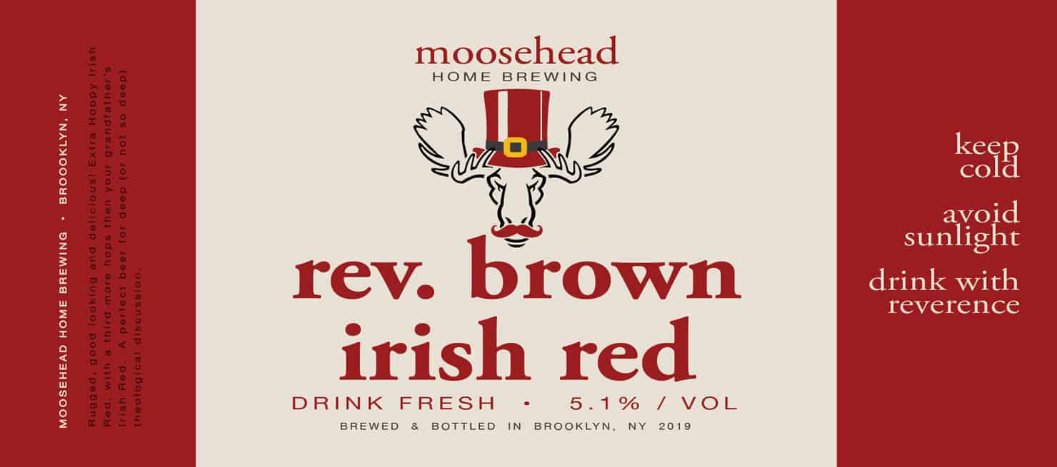 moosehead home brewing label