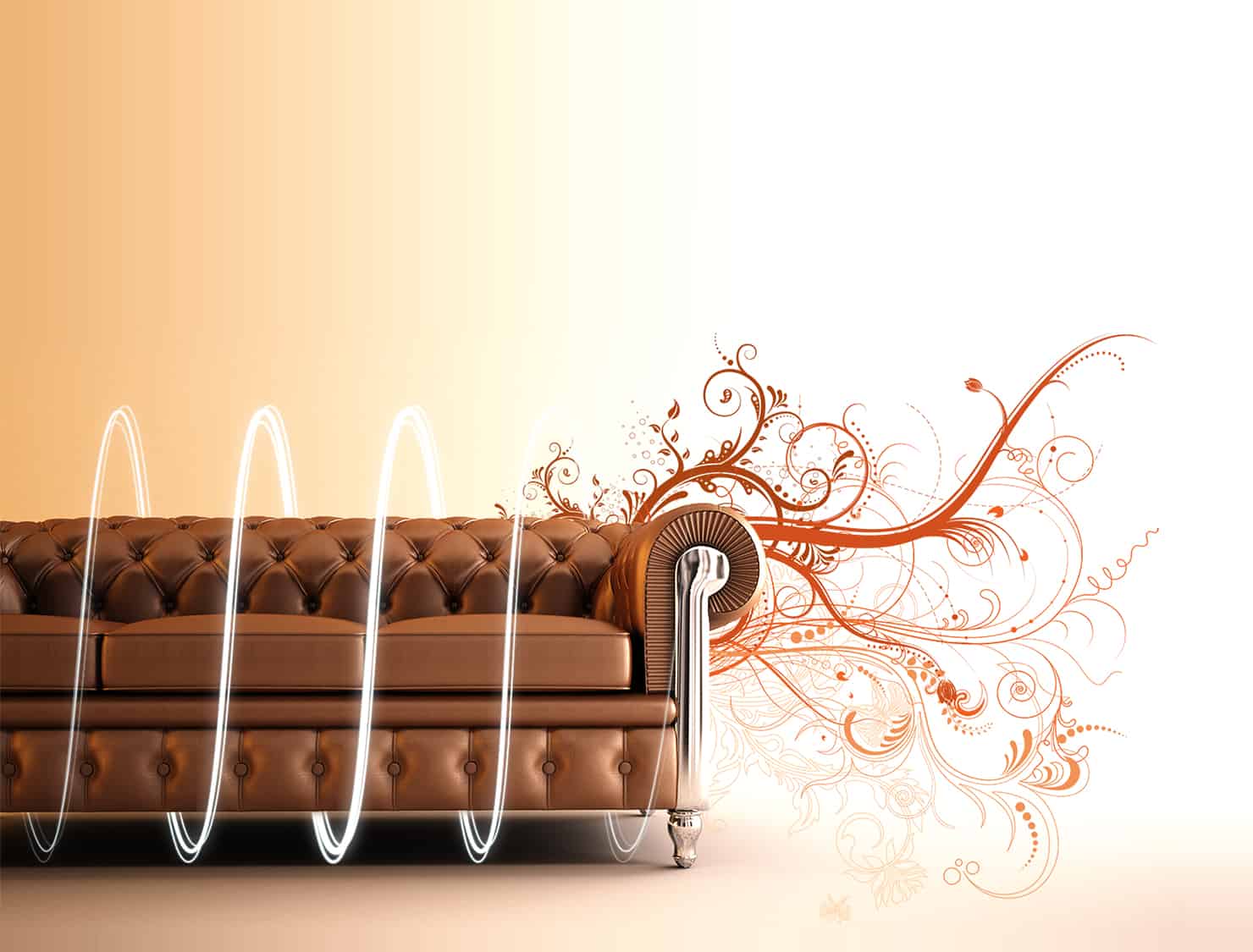 Sofa with Vector Waves